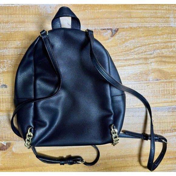VICTORIA'S SECRET Embellished Gold Chain Small City Mini Backpack Black - Picture 2 of 7